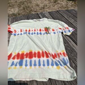Tie-Dye T-Shirt with Embroidered Dragon SCOTCH AND SODA SZ small